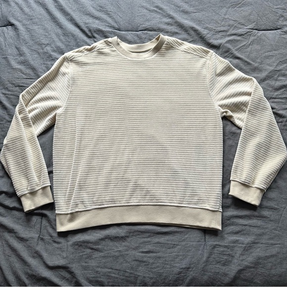 Topman Medium Beige Long Sleeve Velour Sweater - Picture 2 of 6